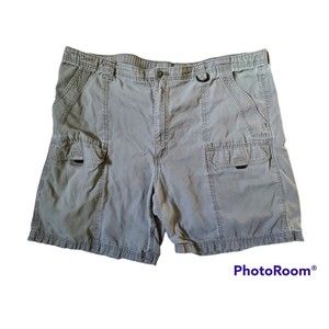 Wrangler Mens Size 44 Beige Cargo Lightweight Hiking Fishing Shorts Elastic Band